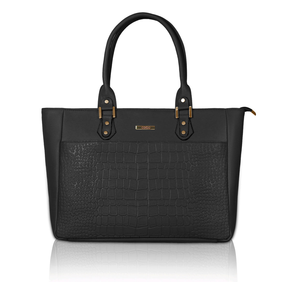 HandBag with Laptop case Fossil Black Corba.in