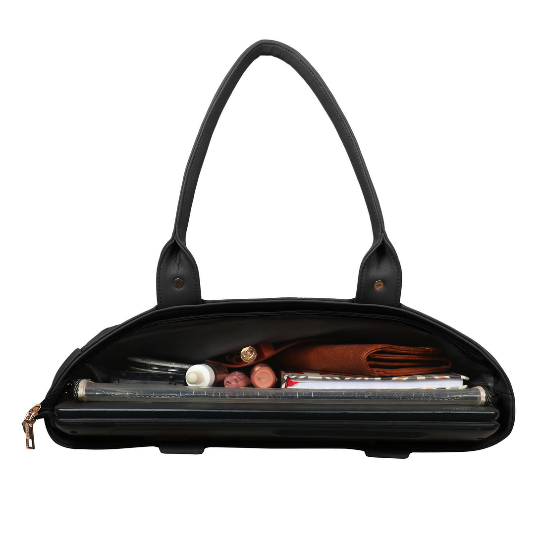 HandBag with Laptop case Fossil Black Corba.in