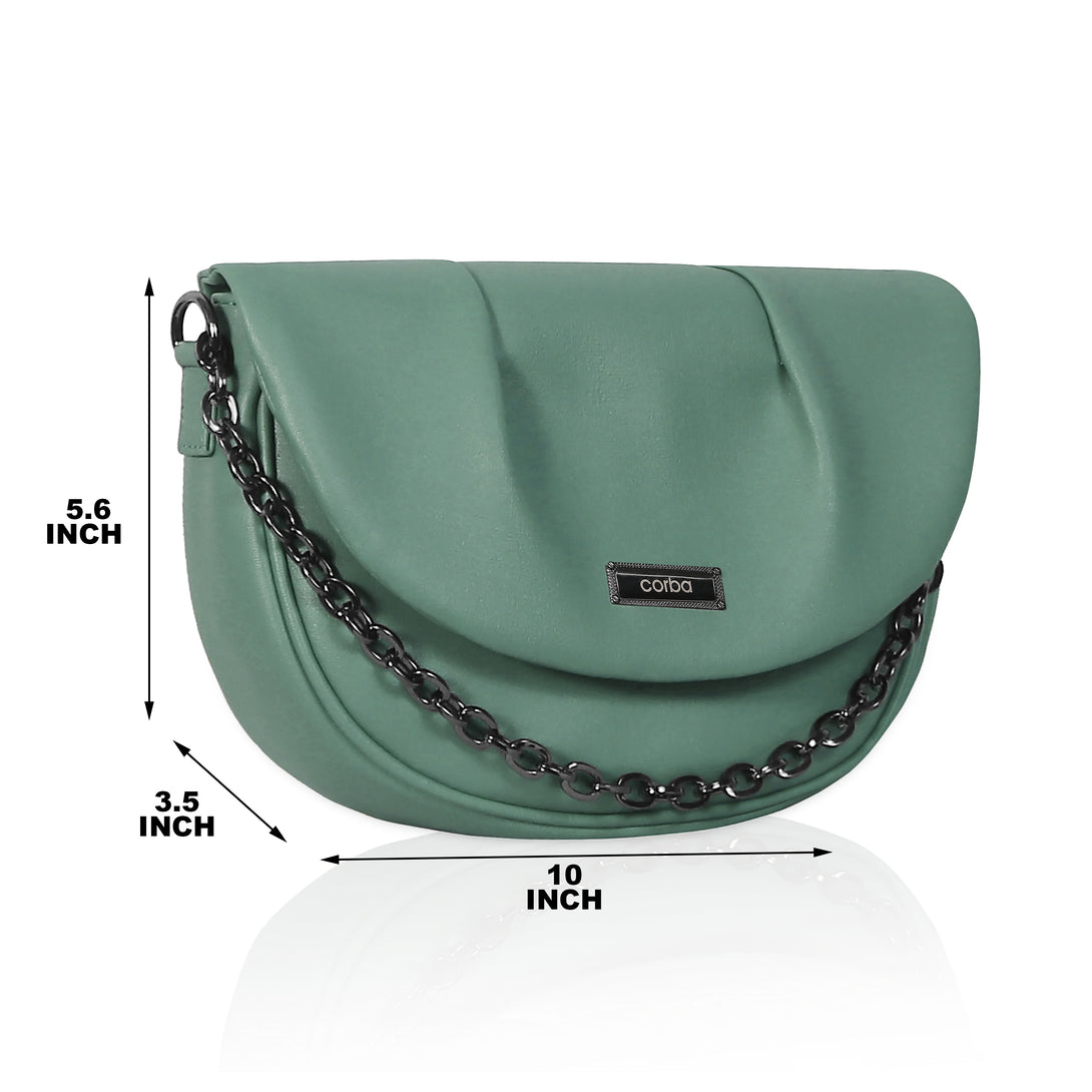 Corba Women Sling Bag Light Green - Corba.in