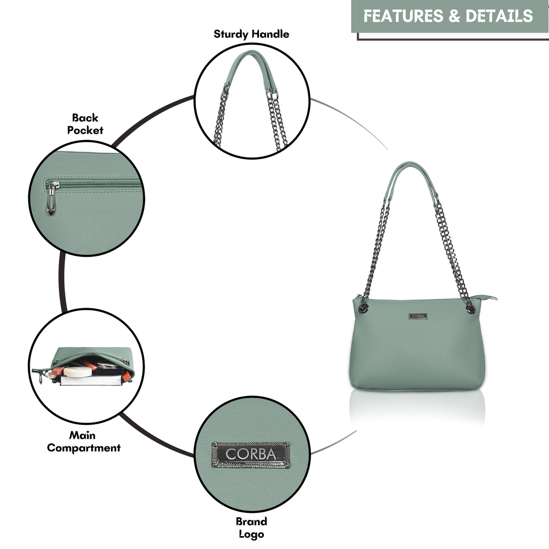 Corba Simple Sling Bag Light Green Corba.in