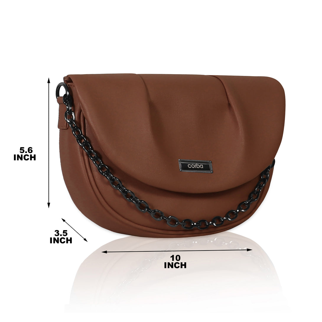 Corba Women Sling Bag Dark Brown - Corba.in