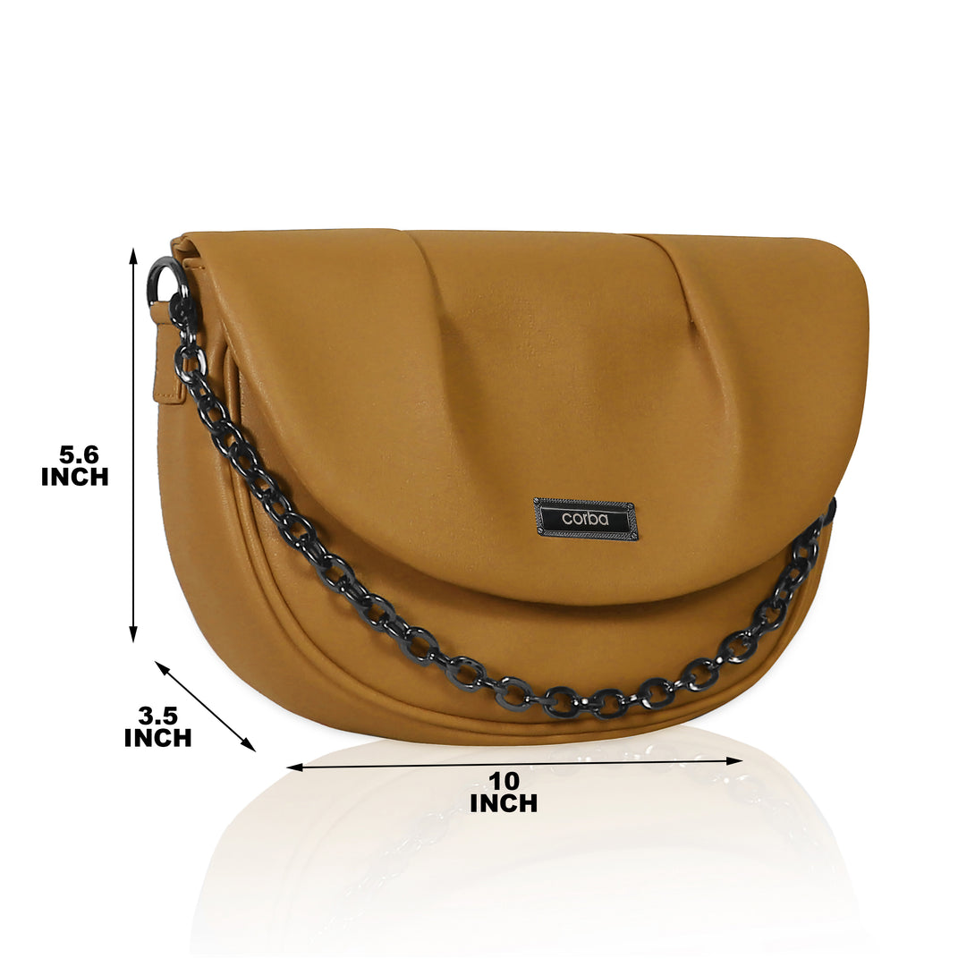 Corba Women Sling Bag Gold - Corba.in