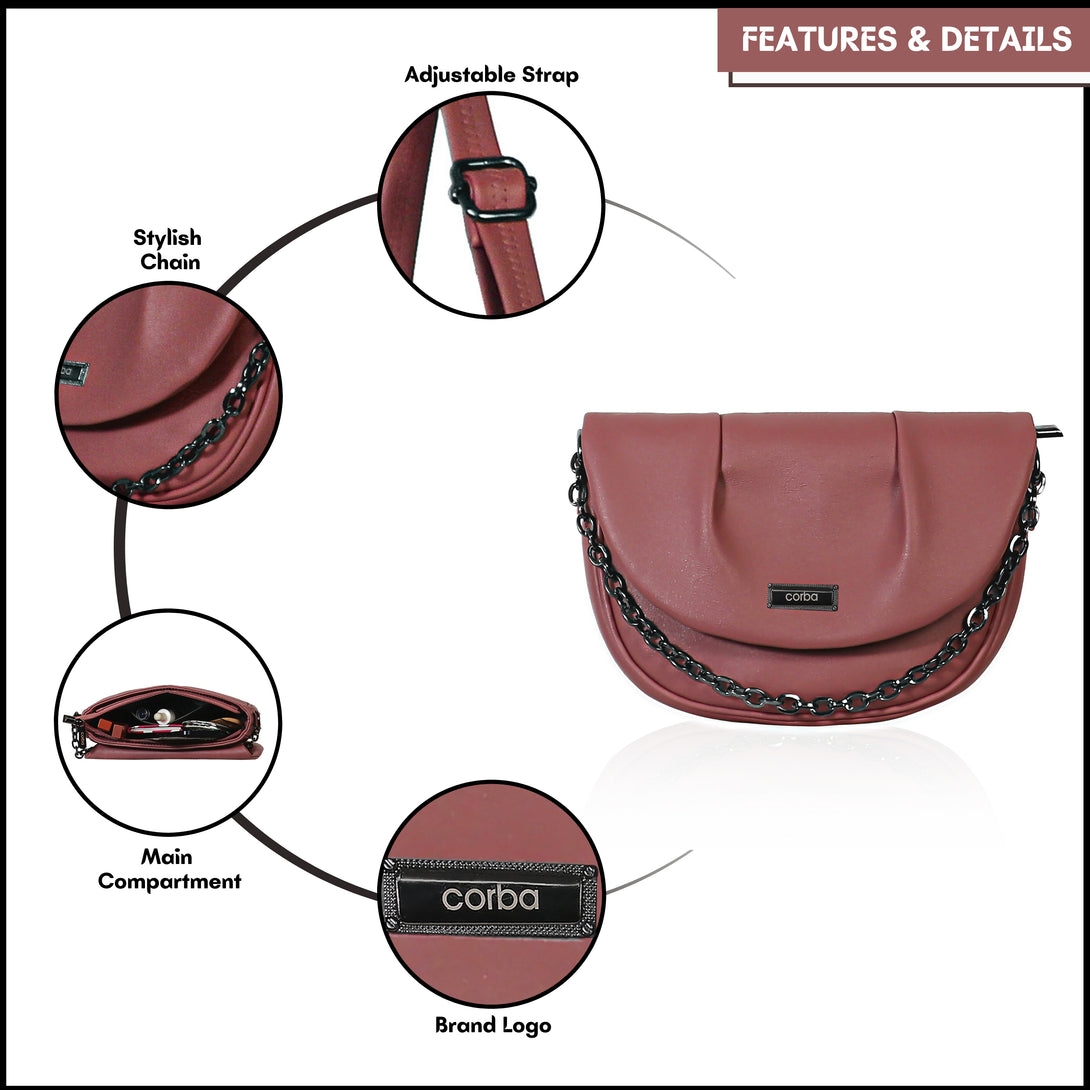 Corba Women Sling Bag Brown - Corba.in