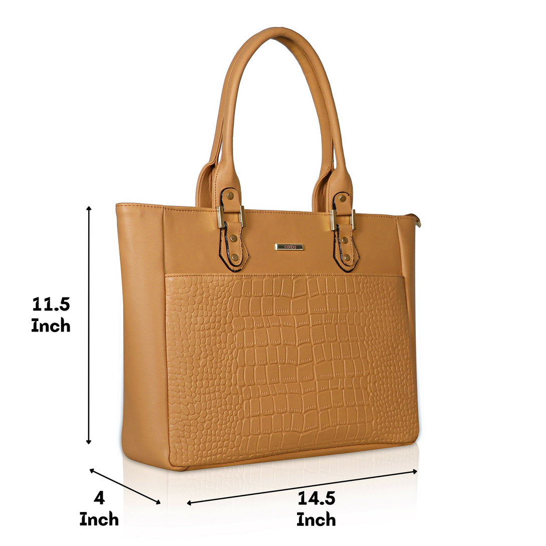 HandBag with Laptop case Golden Corba.in