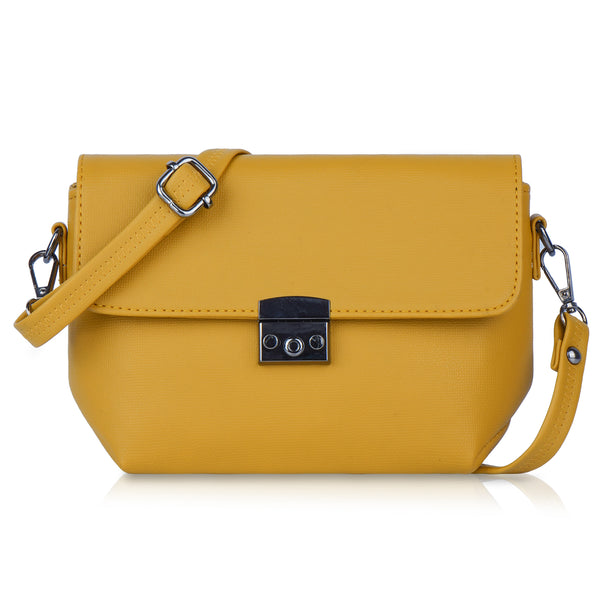 Corba Stylish Sling Bag Saffron Yellow - Corba.in