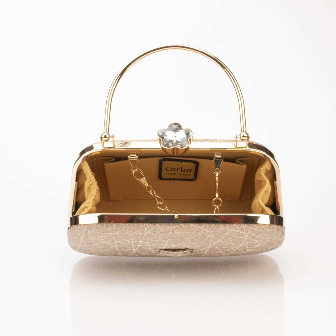 Corba Causal Clutch Bag | Light Gold