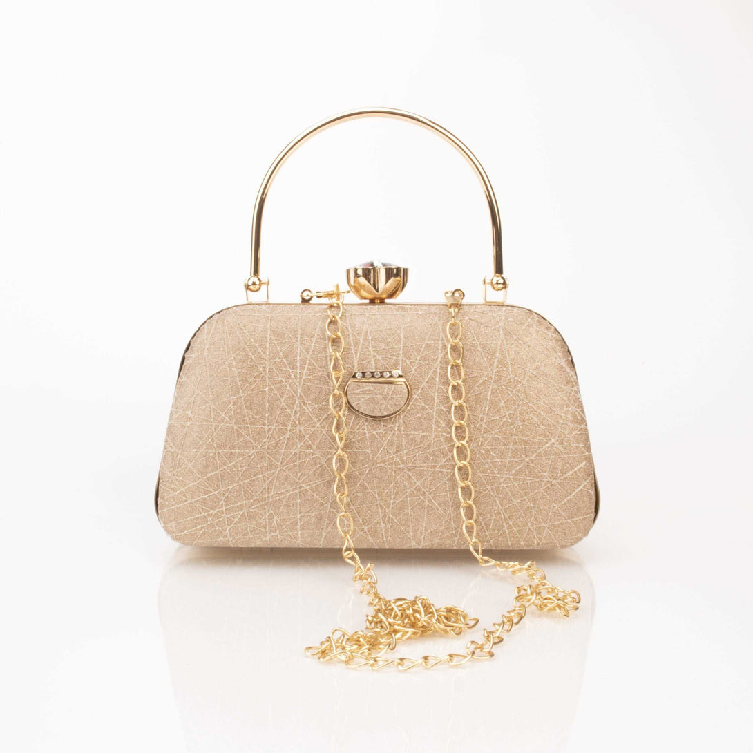 Corba Causal Clutch Bag | Light Gold