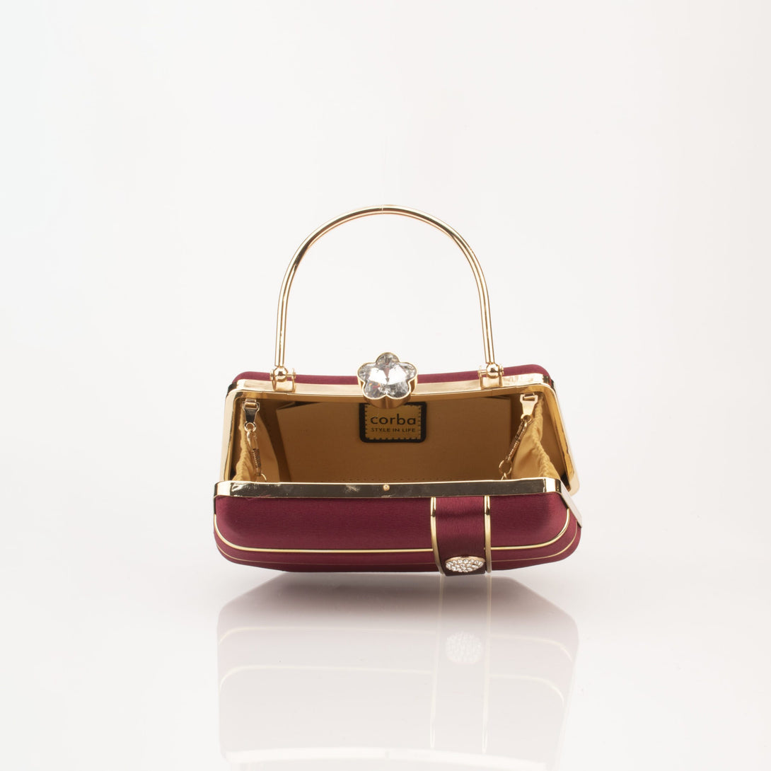 Corba Causal Clutch Bag | Maroon - Corba.in