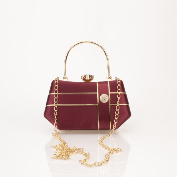 Corba Causal Clutch Bag | Maroon - Corba.in