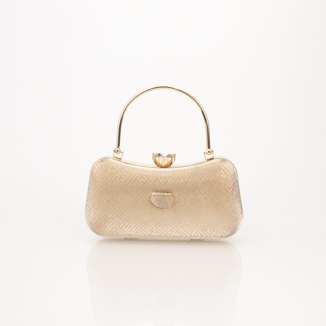 Corba Causal Clutch Bag | Gold - Corba.in