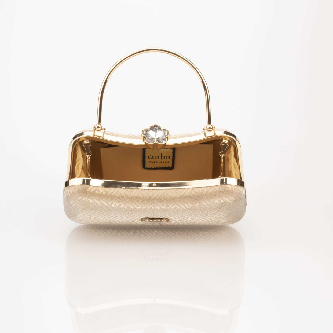 Corba Causal Clutch Bag | Gold