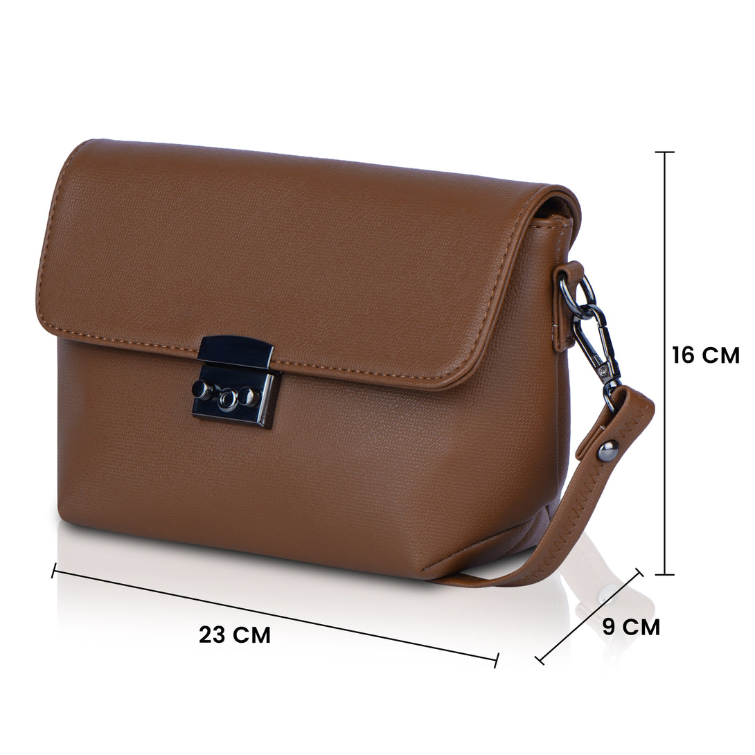 Corba Stylish Sling Bag Brown - Corba.in