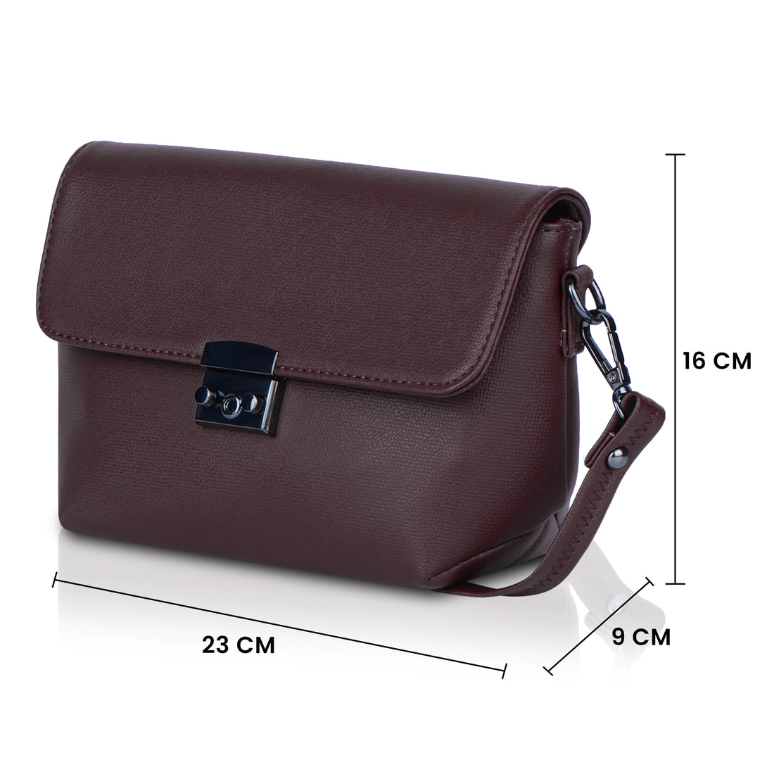 Corba Stylish Sling Bag Dark Brown - Corba.in