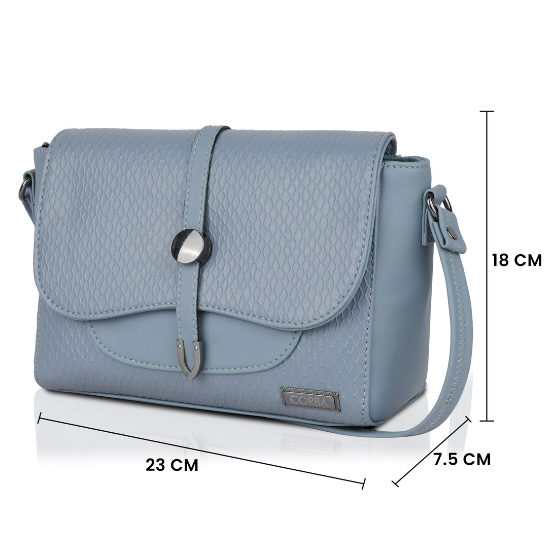 Corba Stylish Sling Bag Blue Corba.in