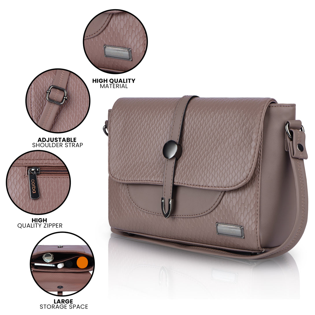 Corba Stylish Sling Bag Light grey (Copy) Corba.in