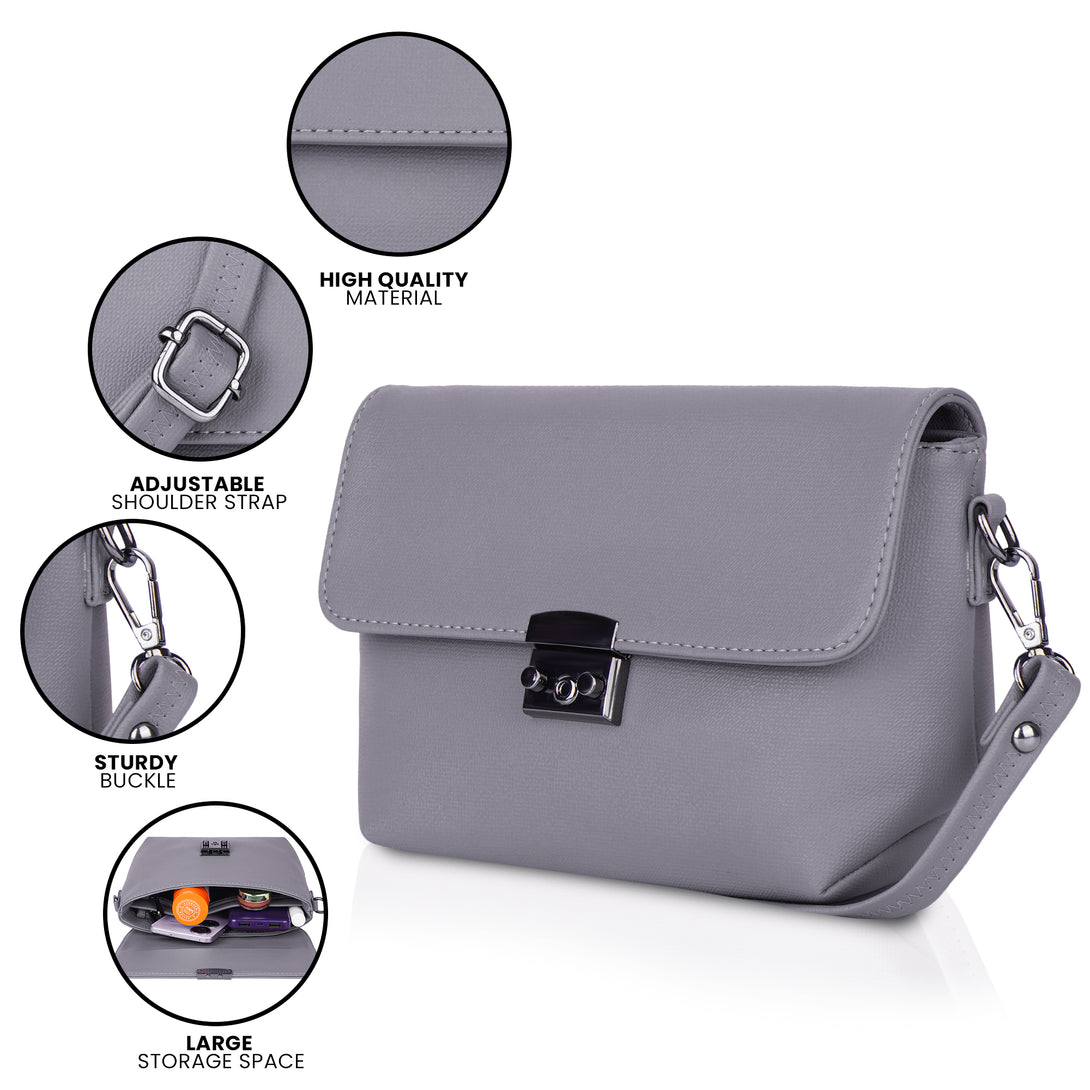 Corba Stylish Sling Bag Light Grey - Corba.in