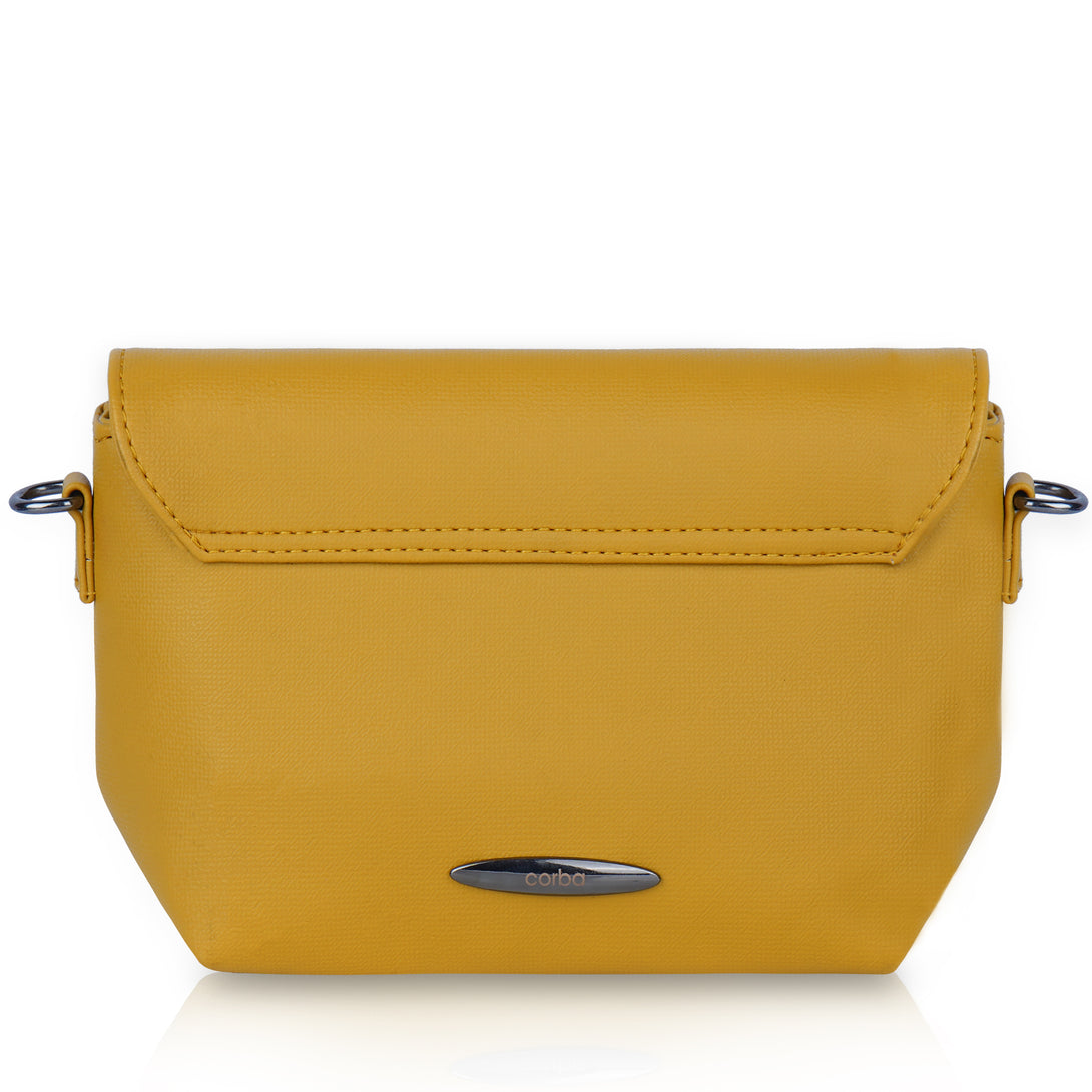 Corba Stylish Sling Bag Saffron Yellow - Corba.in