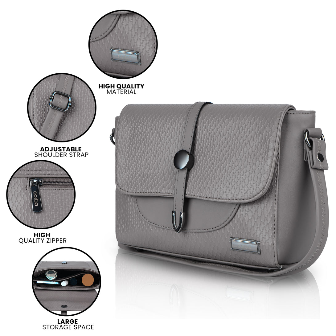 Corba Stylish Sling Bag Blue Grey Corba.in