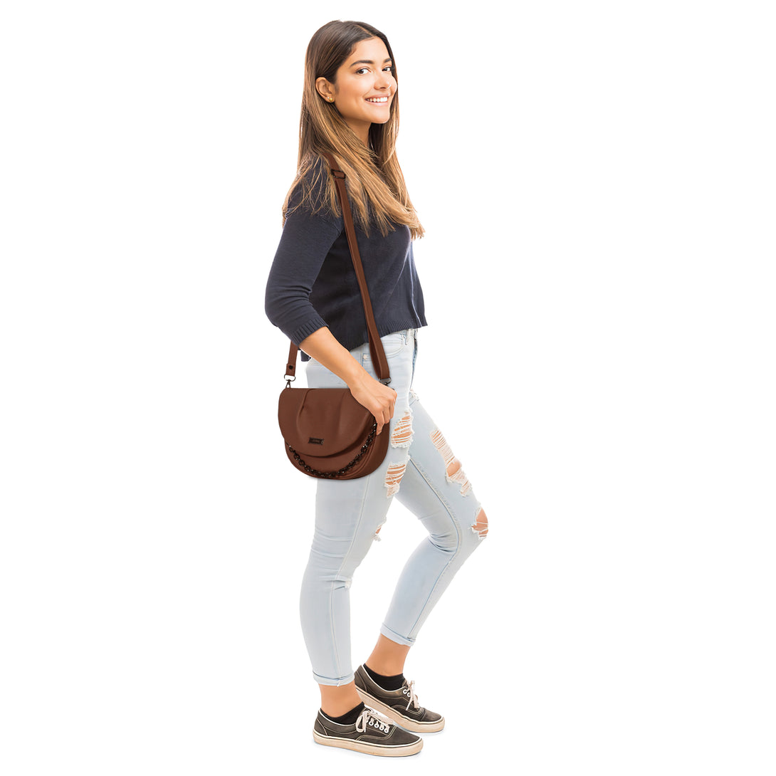 Corba Women Sling Bag Dark Brown - Corba.in