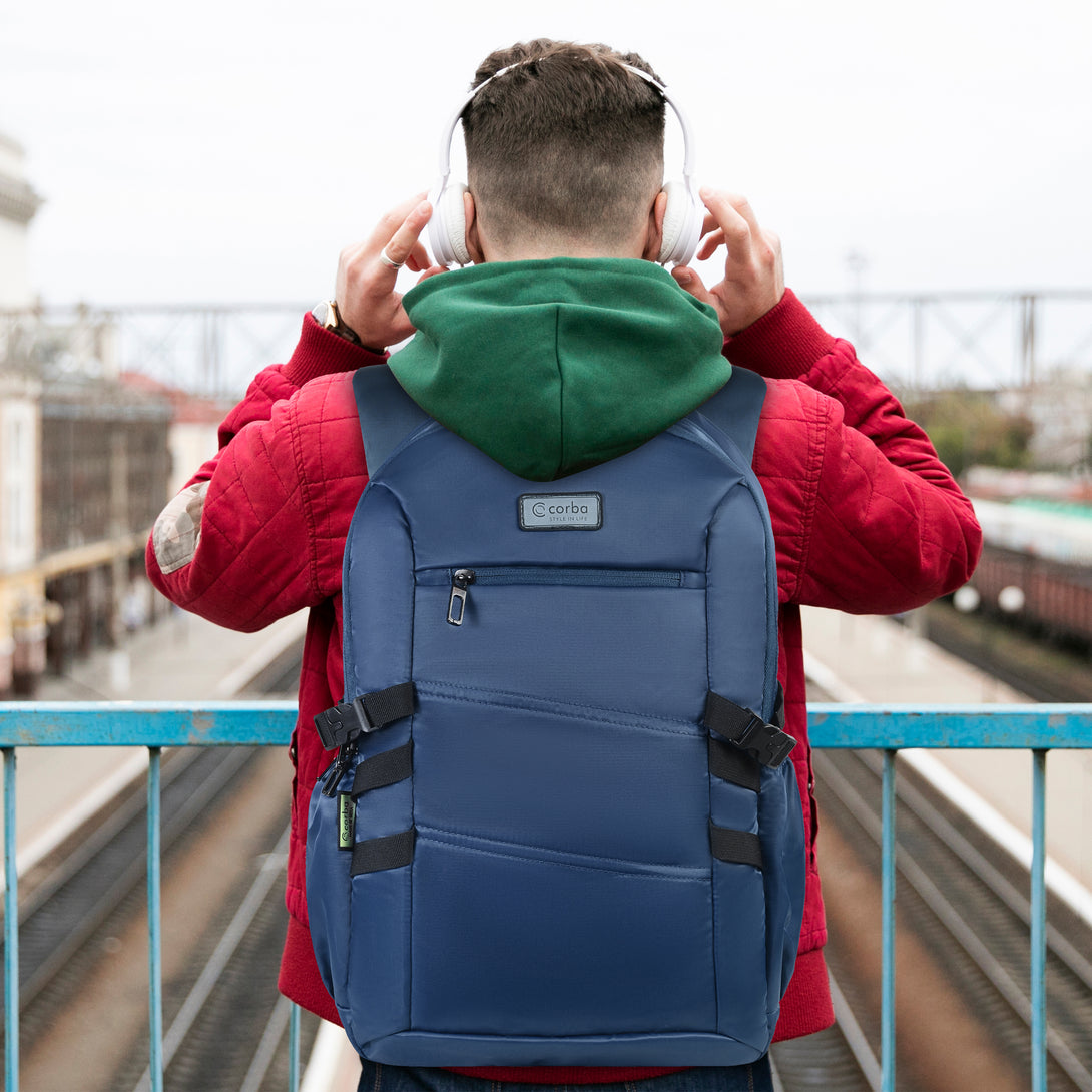 Corba Large 35 L Backpack Stylish Unisex Bag Navy Blue - Corba.in